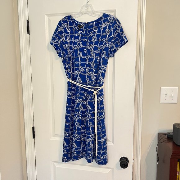 Talbots Size Medium Nautical Dress with Rope Accent - Picture 2 of 4